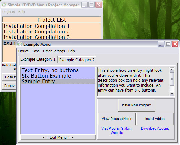 Simple CD / DVD Menu 1.3.8 full Windows 7 Simple CD / DVD Menu 1.3.8 full